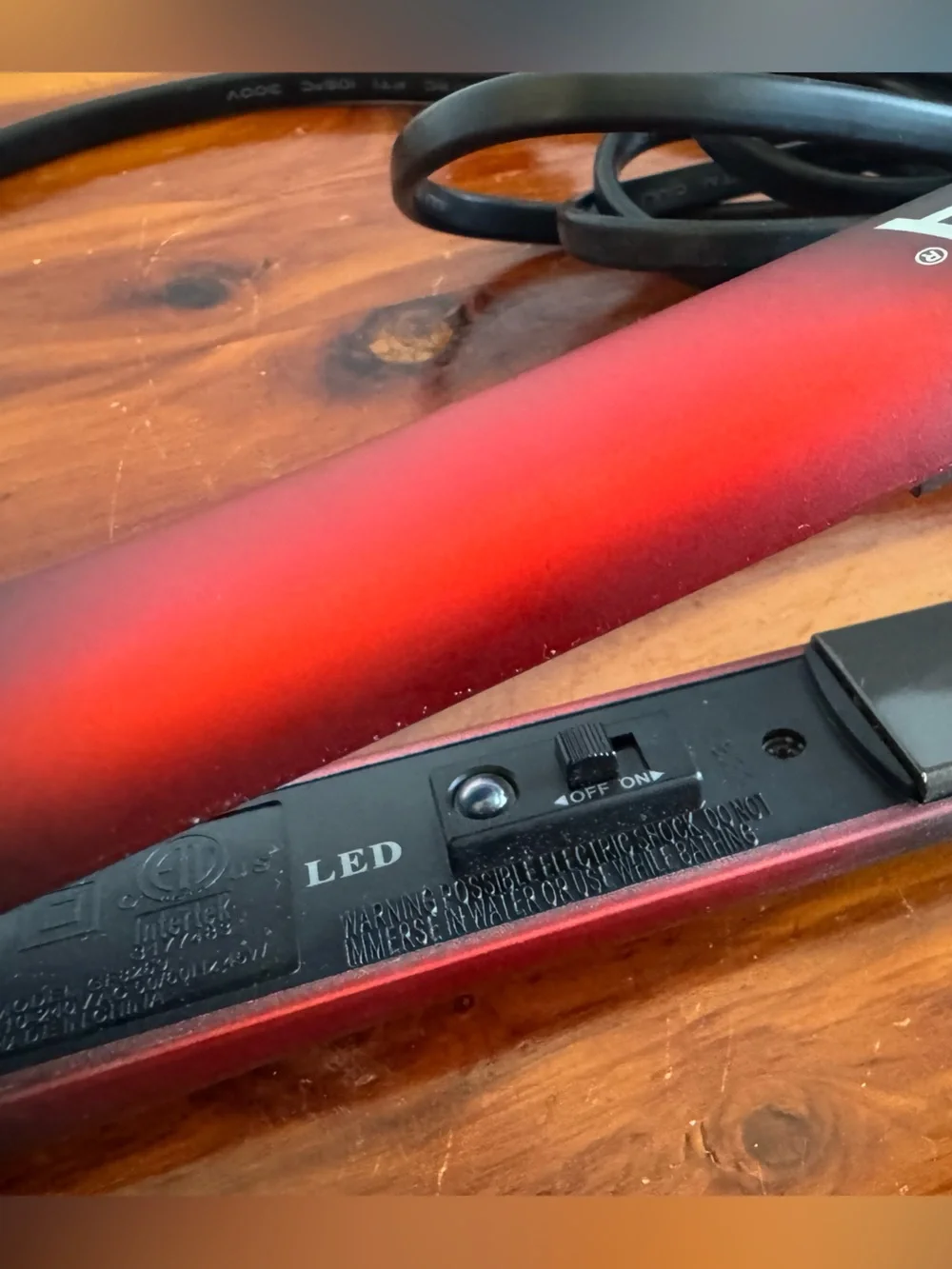 CHI LAVA Red and Black Straightener -  Flat Iron